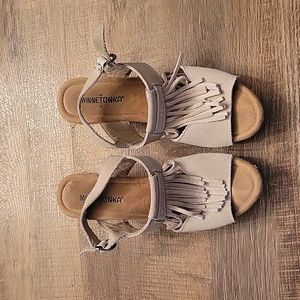 Minnetonka Ashley II Suede Espadrille Sandal